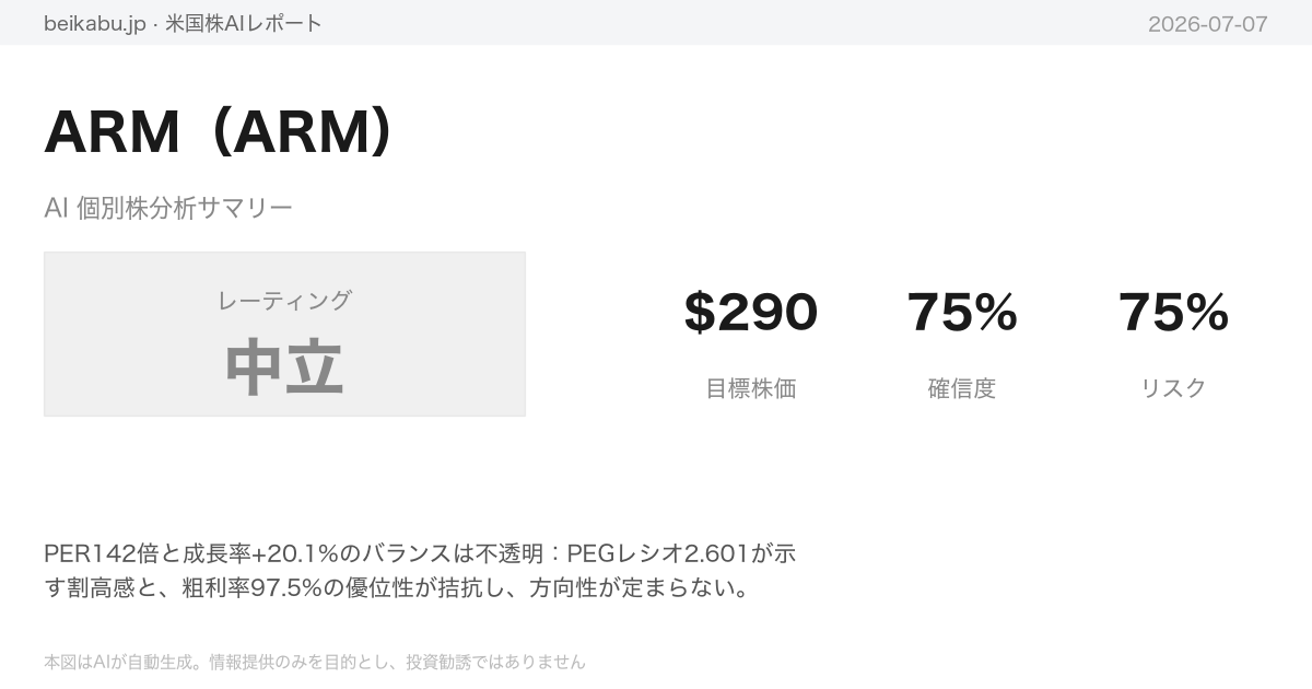 ARM(ARM)AI分析サマリー