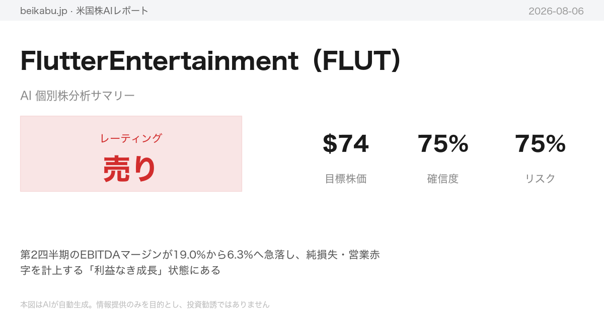 FlutterEntertainment（FLUT）AI分析サマリー